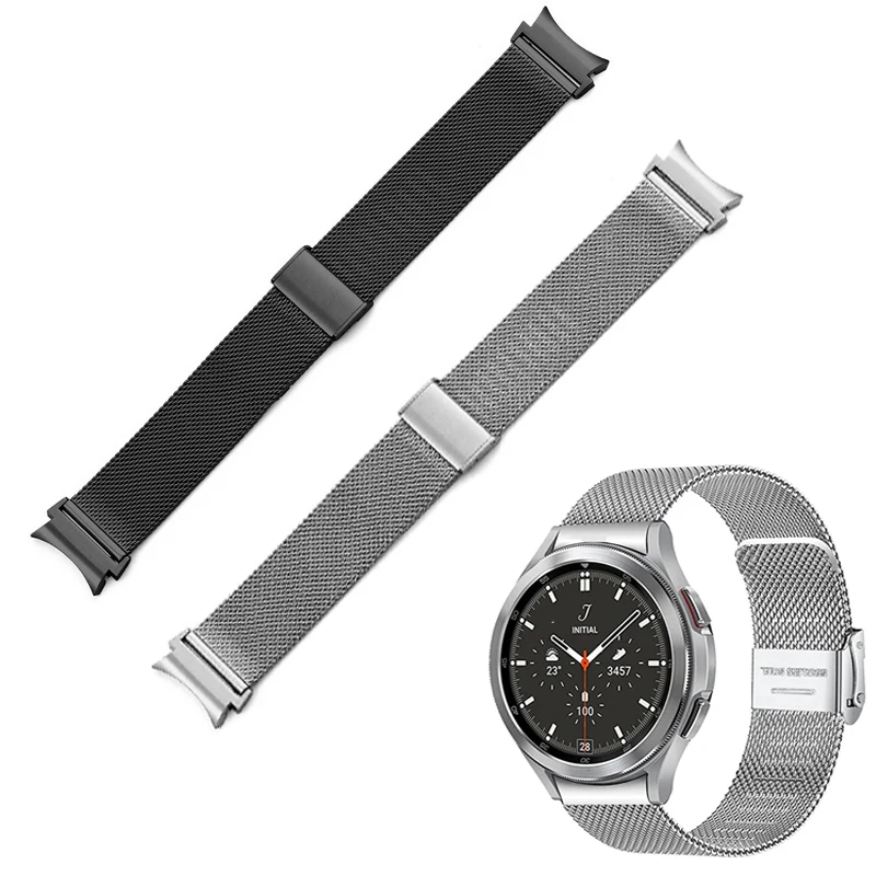 

Ремешок «Миланская петля» для Samsung Galaxy Watch 5 Pro 45 мм/4 Classic 42 мм 46 мм, металлический сетчатый Браслет для Galaxy Watch 5/4 40 мм/44 мм