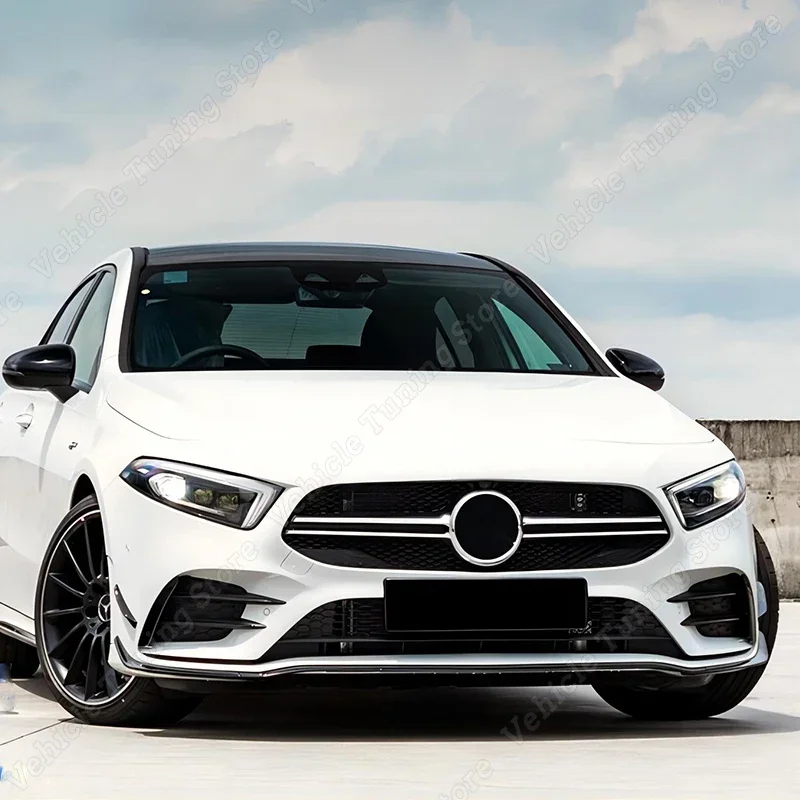 Car Front Bumper Lip Spoiler Canard Covers Body Kits For Mercedes Benz A Class V177 W177 A35 A180 A200 A220 A250 AMG 2019-2022 2 Car Front Bumper Lip Spoiler Canard Covers Body Kits For Mercedes Benz A Class V177 W177 A35 A180 A200 A220 A250 AMG 2019-2022 2