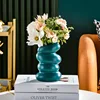 Plastic Spiral White Vase Nordic Creative Flower Arrangement Container For Kitchen Living Bedroom Home Decoration Ornament 4