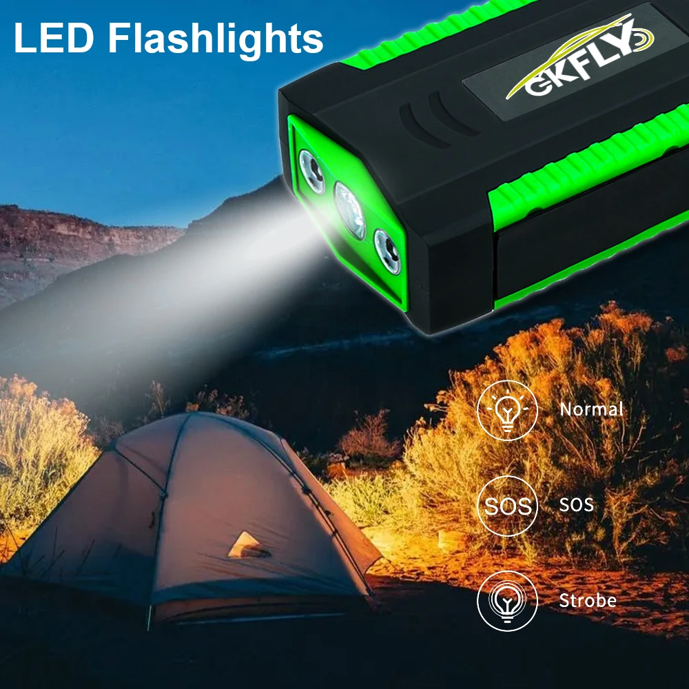 GKFLY 3000A Car Jump Starter Portable Power Bank Emergency Car Battery Booster Starting Device for Cars