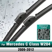 Silicone & rubber  Front Wiper Blades Set For Mercedes Benz C Class W204 2009 - 2012 Windshield Windscreen Window Brush 24"+24" 1
