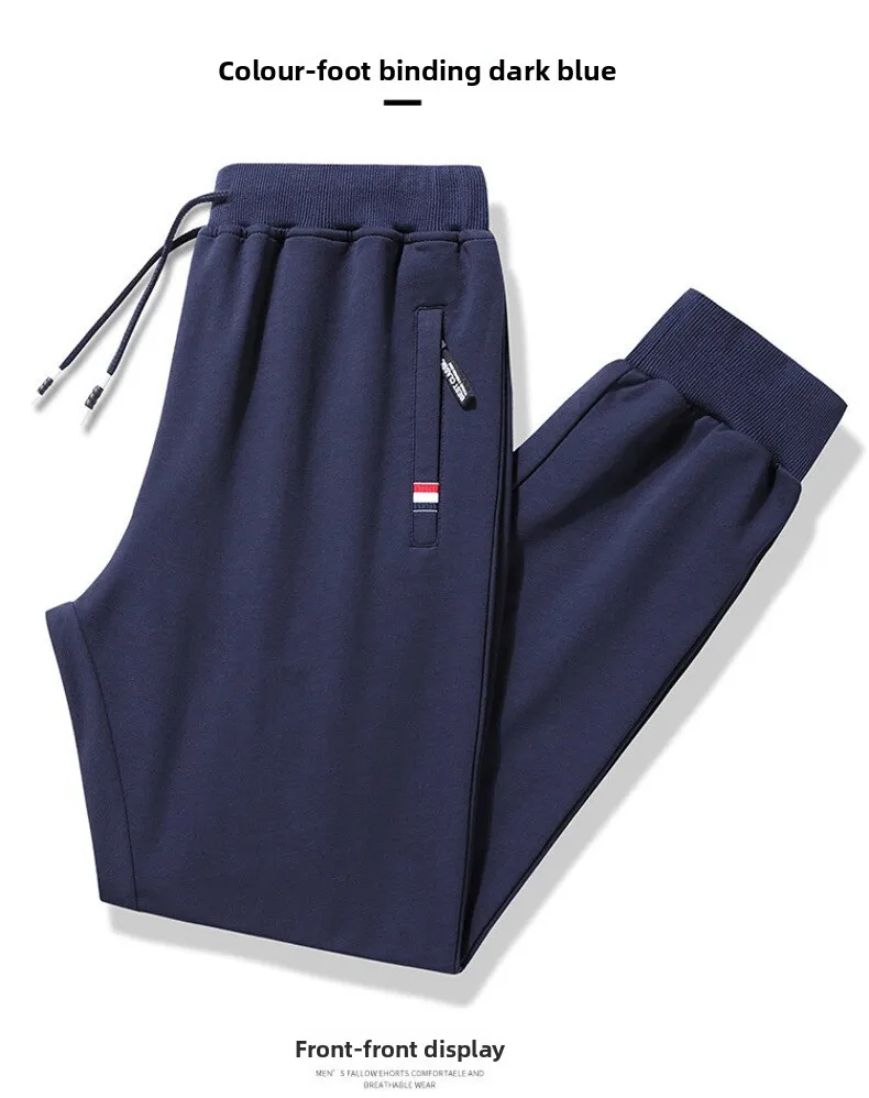 Men’s loose fit cotton jogger pants – plus size 6XL 8XL gym track trousers 4578