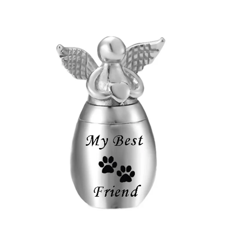 Angel Wing Keepsake Urns for Human/Pet Ashes Holder Mini Cremation Urns Stainless Steel Memorial Ashes Decorative Jar Jewelry