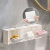 Bathroom Wall-mounted Flip Storage Box, Suitable for Cotton Swabs, Hair Bands, Lipsticks, Small Items Classification Storage Box 4