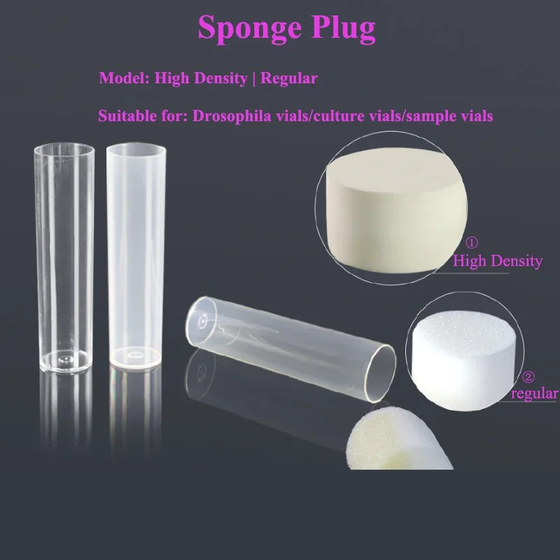 

100pcs A Pack Sponge Plugs High Density Regular Suitable for Drosophila Vials Culture Test Tubes Sample Bottles