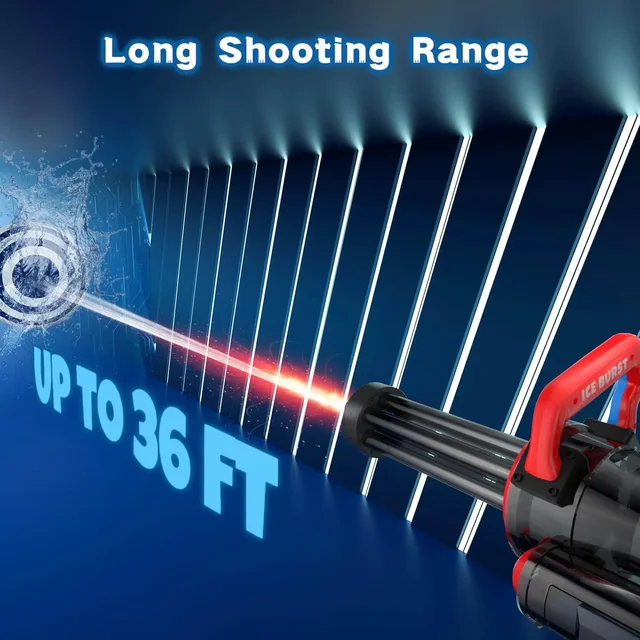 2025 The Strongest Gatling Electric Water Gun Toy, Summer Beach Pool Battle Light Shooting Water Gun Boy Adult Children Gifts 4