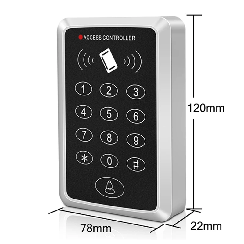 RFID Access Control Keypad and Door Lock System with Card Reader