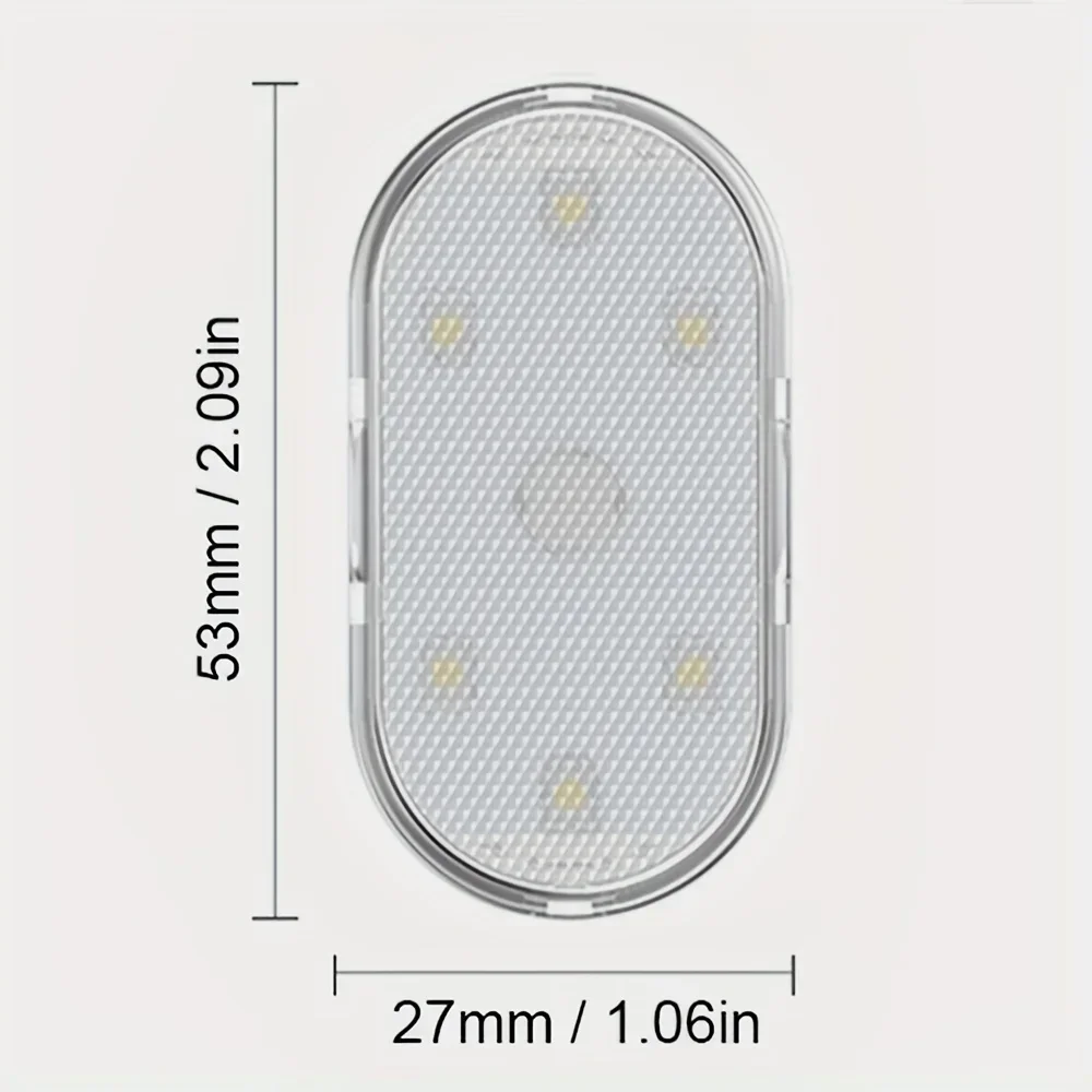 LED Car Touch Lights Rechargeable 7Colors Car Interior Dome Light Roof Ceiling Reading Lamps Trunk USB Direct Charging Mini Lamp 6