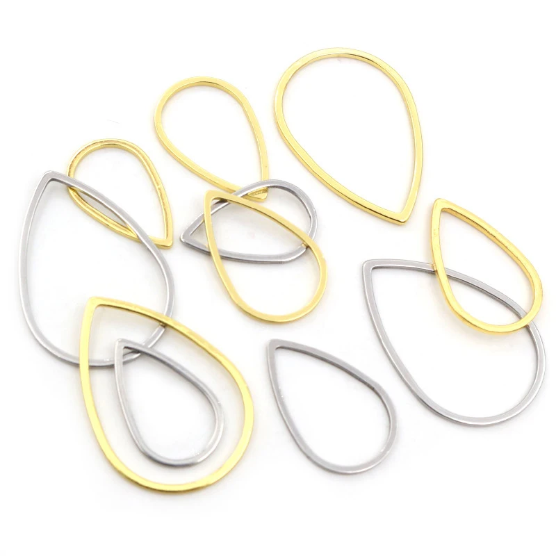 20 teile/los 13 26 32mm Edelstahl Gold Überzogene Waterdrop Geschlossen Rahmen Drop Ringe Für DIY Ohrring Schmuck Zeug erkenntnisse