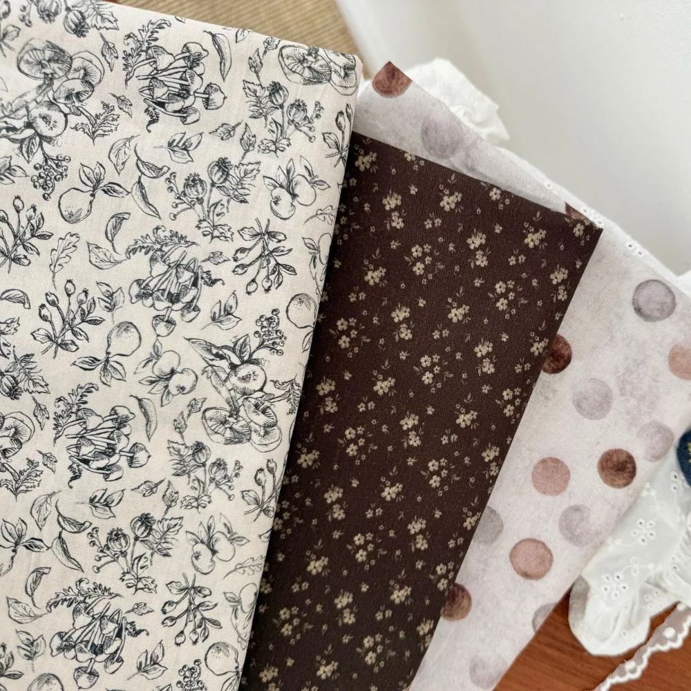 Luxurious French Vintage Style Pure Cotton Fabric for Women's and Children's DIY Clothing Projects