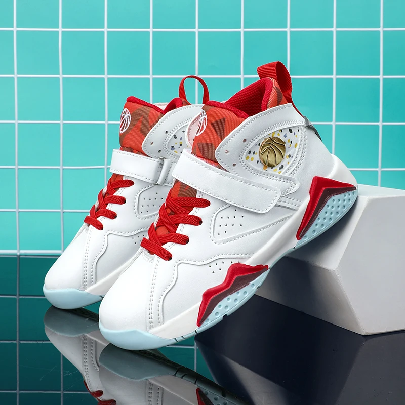 

Лидер продаж, спортивная обувь для мальчиков, носимые баскетбольные обуви для студентов, детские Нескользящие кроссовки