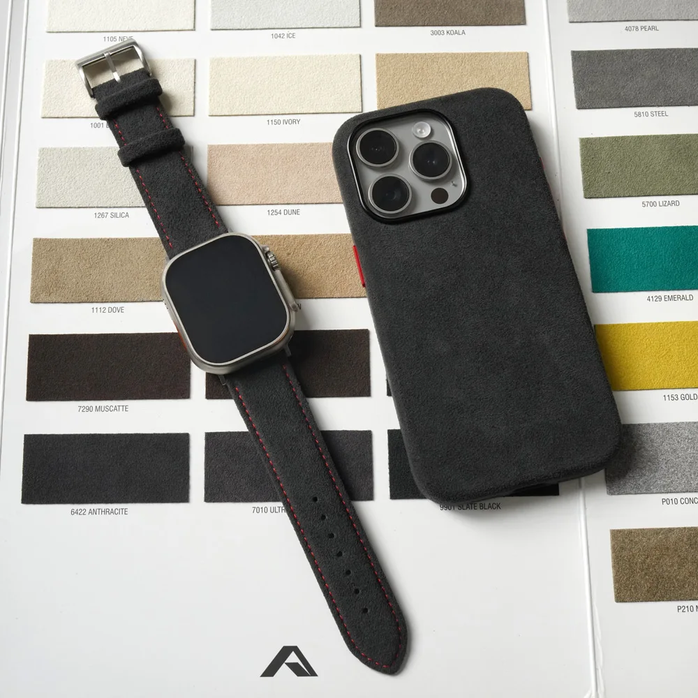 Ymw-alcantara Strap para Apple Ver Band Acessórios Smartver em Couro de Camurça Ultra 49 mm 45 mm 44 mm 41 mm Iver s9 se - Image 3