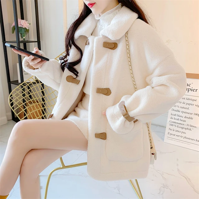 LINXIQIN Ropa Mujer 양털 코트: 고급스러운 편안함과 세련된 스타일의 조화