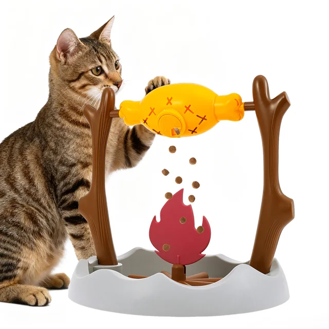 Cat Barbecue Tumbling Leakage Food Toy Intelligence Development Optional Automatic Feeder Sniffing Training Cat toy accessaries Cat Barbecue Tumbling Leakage Food Toy Intelligence Development Optional Automatic Feeder Sniffing Training Cat toy accessaries