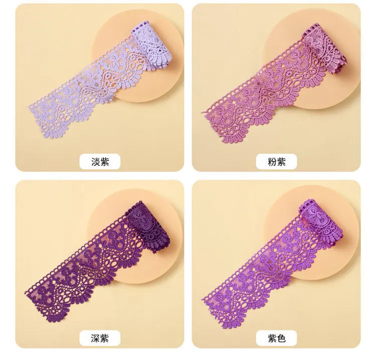 1 미터 블랙 화이트 중공 꽃 자수 레이스 리본 DIY 의류 봉제 패브릭 홈 수제 공예 커튼 장식 테이프