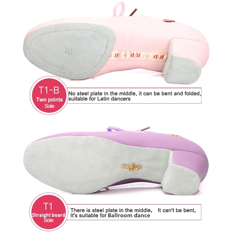 JUST BD Dance Ballroom Dance/Latin Dance Shoes Macaron Color Women's Soft Sole Training Shoes T1/T1-B