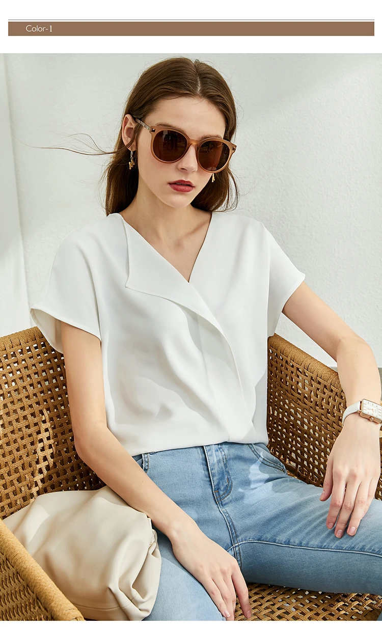 AMII Minimalism Chiffon Shirts & Blouses New Elegant Youth Woman Blouses Loose Fashion Casual Chic Tops Female Clothing 12612026