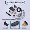 4Hole Bathtub Shower Concealed Faucet with Pull Out Handheld Shower Hot Cold Mixer and 2 Shower Mode Adjustable Chrome Black 6