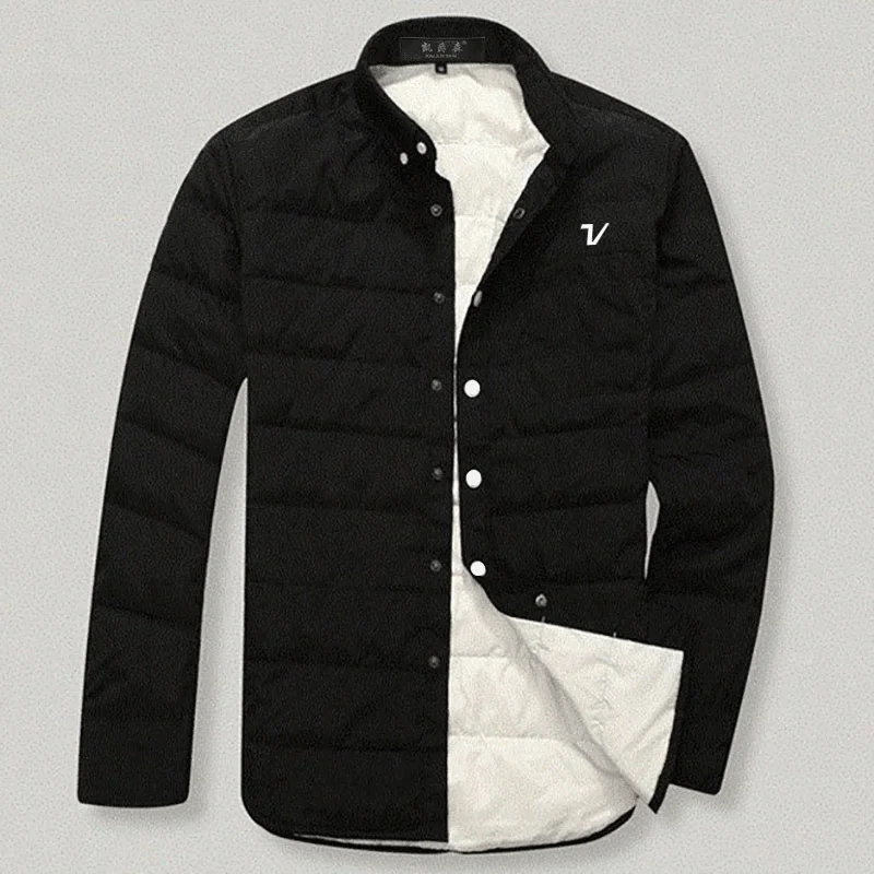 Cotton Clip Cold Proof New Jacket Men's Golf Wear Winter New Polo Shirt Fashion Keep Warm Long Sleeves Top Men Golf Apparel
