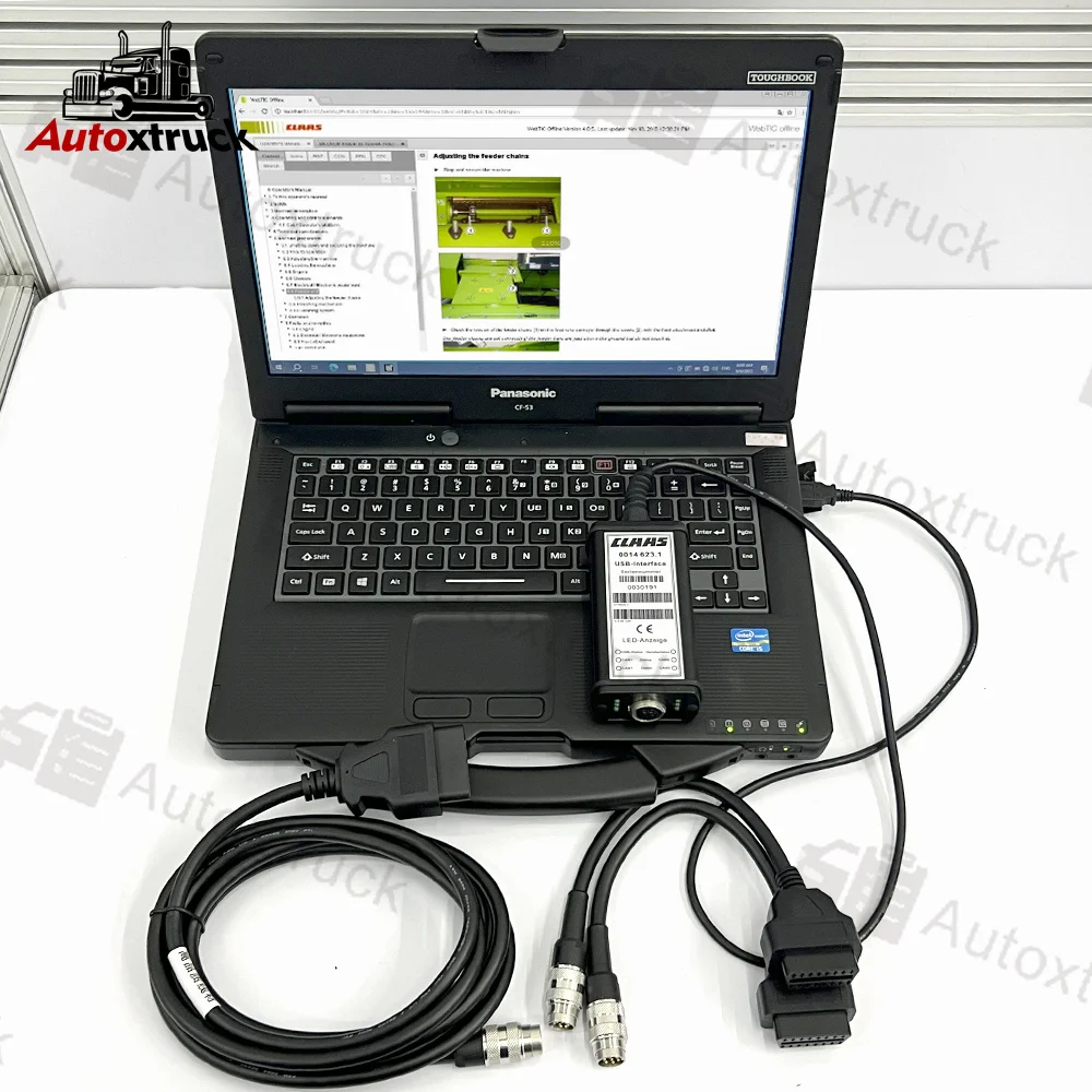 

FOR CLAAS CANBUS 2021 diagnostic software MetaDiag agriculture construction truck tractor CLASS diagnostic tool CF53 Laptop