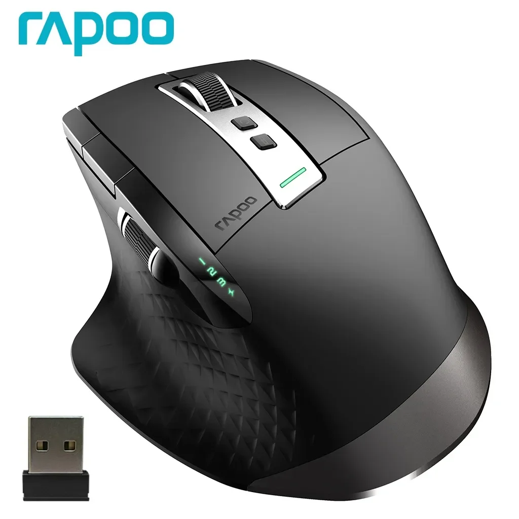 Rapoo-Souris sans fil aste multimode MT750, 3200 ug I, ergonomique