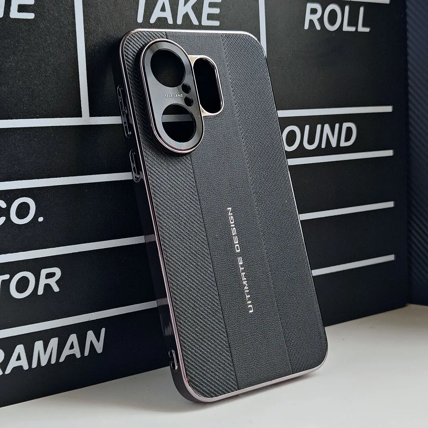 Premium Business Leather Phone Case with Metal Camera Lens Protection