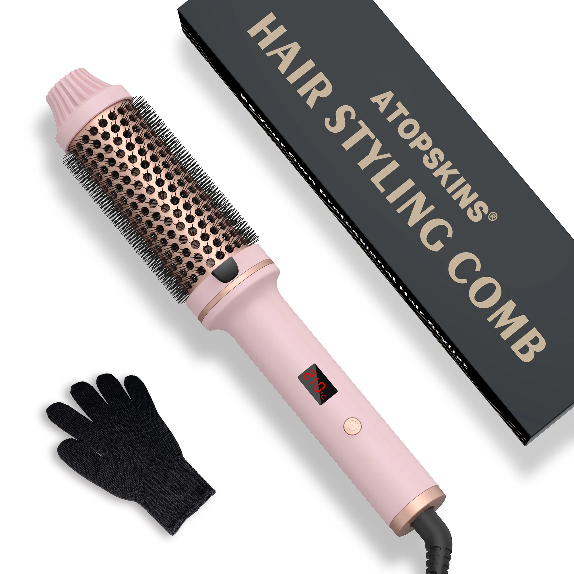 

Hot Air Brush Styler and Volumizer Hair Straightener Curler Comb Roller One Step Hair Dryer Electric Ion Blow Dryer Brush