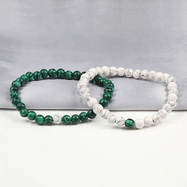 97106-c9308b.jpg Ensemble de bracelets pour couple, charme en pierre naturelle œil de tigre et lave noire, bracelet extensible tendance, bracelet perlé de yoga, bijoux d'amitié, cadeau