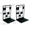 Book Ends Universal Metal Bookends For Shelves Heavy Duty Metal Non-Skid Bookend Supports Book Shelf Holder 6