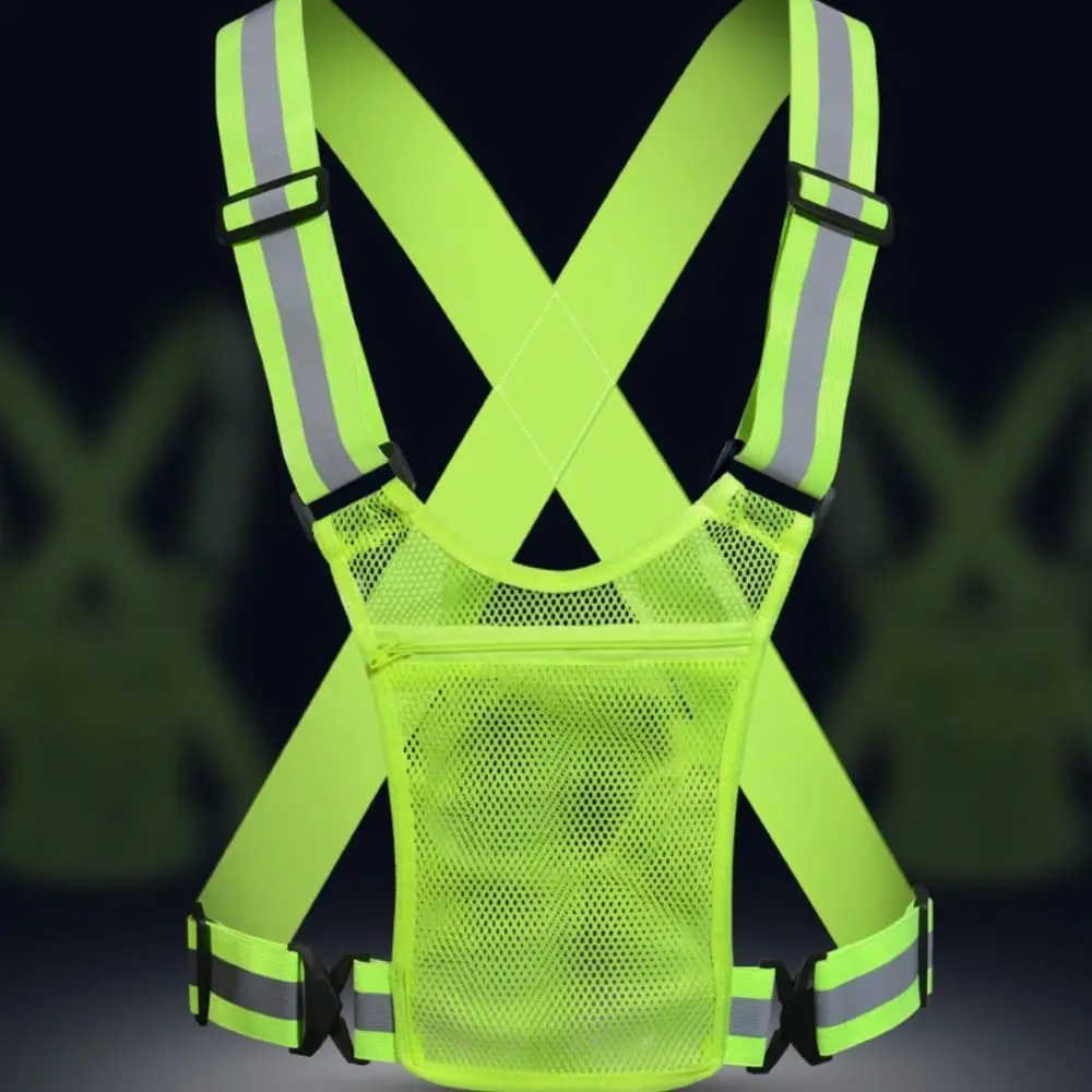 with Storage Bag Reflective Vest Lightweight Night Warning Reflective Safety Jacket High Visibility Waterproof