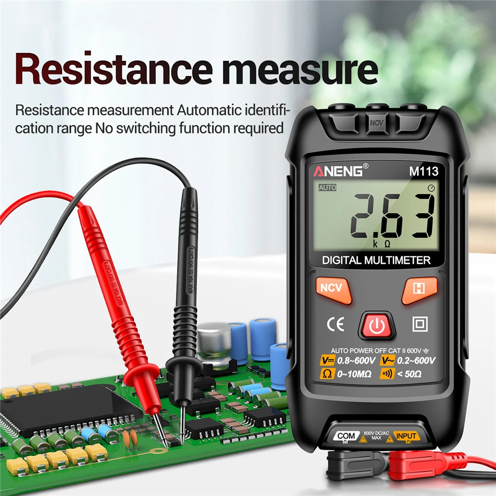 ANENG M113 Mini Digital Multimeter AC/DC Voltage Meter 1999 Counts Multimetro Ohm NCV Electricity Tools Measuring Instruments