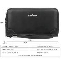 Baellerry Men's Long Purse Men Wallets Double Zipper Men Clutch Wallets Business Large Capacity High Quality Brand Male Purse 2