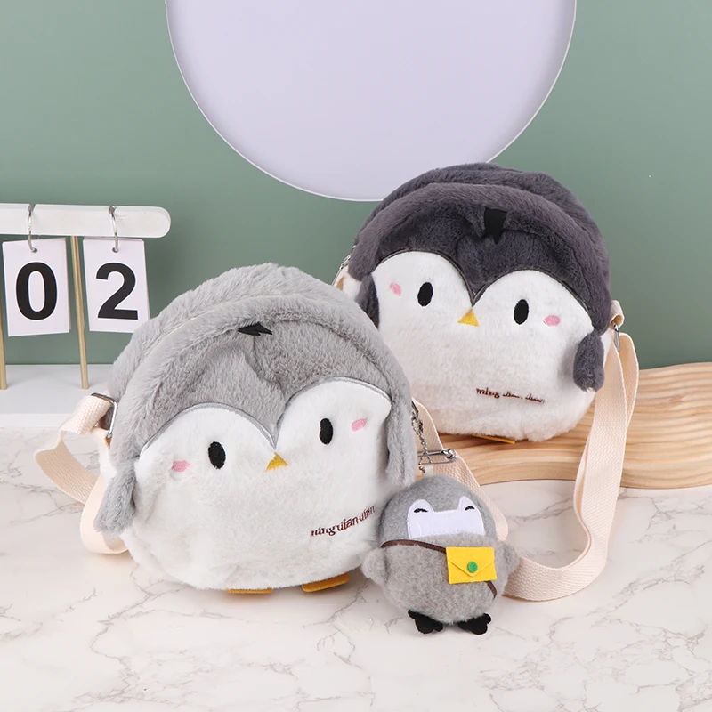 

Kawaii Пингвин плюшевая сумка для женщин мягкие прекрасные кошельки сумки для девушек сумки через плечо для женщин сумка для телефона