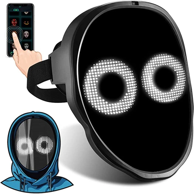 BoywithUke Bluetooth LED Face Changing Mask Diy Picture Text