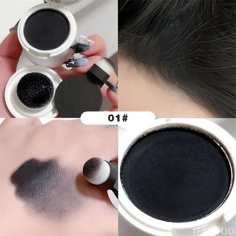 Hair Line Shadow Stick with Two Sponge Heads Hair Root Cover Up Waterproof Instant Modified Repair Shadow Powder Makeup