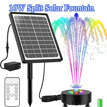 10W Solar Water Fountain – LED Colorful Lights 1