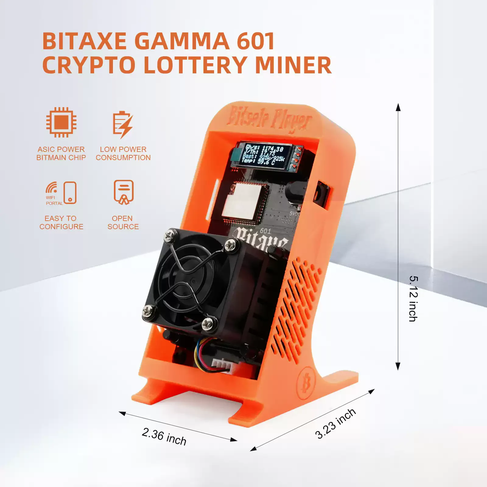 비트액스 감마 601 ASIC 암호화폐 추첨 채굴기 - 1.2TH/s 해시레이트 저전력 18W 초저전력 플러그 앤 플레이 비트코인  채굴용 - AliExpress