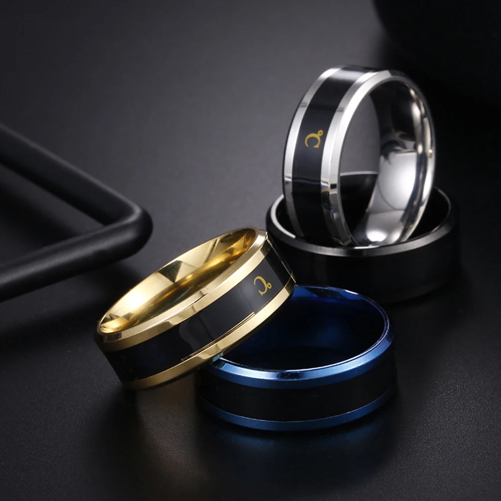 Stainless Steel Multifunctional Ring For Couples With Body Temperature Measurement