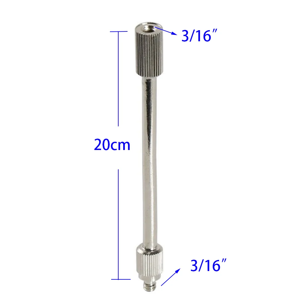 20cm 3/16" Flexible Mister Nozzle Extensions, Brass Mist Rod Bendable Extended Pole 10/24 UNC for High Pressure Misting Fittings 2