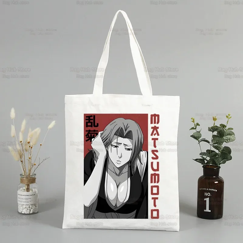 Bleach Zaraki Kenpachi Kurosaki Ichigo Shopping Bag Bolsas De Tela Grocery Shopper Shopping Jute Bag Sacola Reciclaje