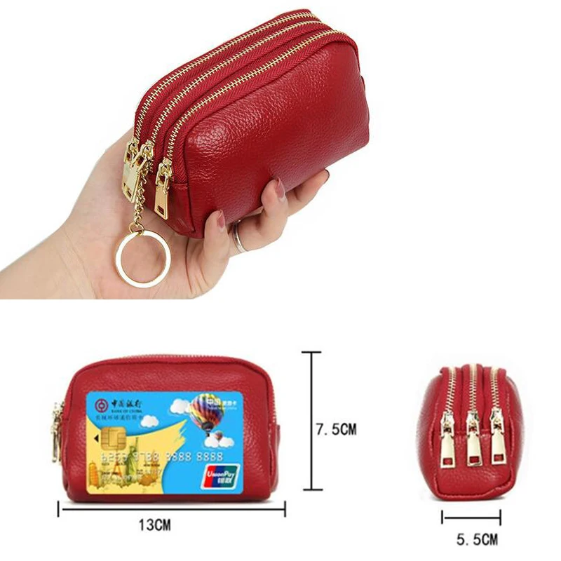 Genuine Leather Women Wallet Purse Short Card Coin Key Holder Change Pouch Soft Mini Pocket Zipper Small Money Bag Female Wallet coin purse women wallet card wallet coin wallet
