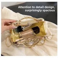 Women Hand Bag Rhinestone dinner bag, tassel hand-held banquet bag, fashionable socialite evening gown, single shoulder slanted - Image 2