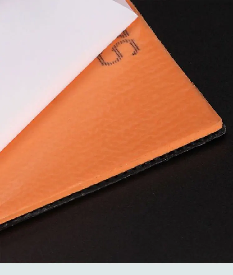 DHS NEO Hurricane 3 Provincial Tischtennis-Gummi, orangefarbener Schwamm, NEO H3 Prov OS Ping-Pong-Gummi, klebriges Oberblatt – Detail 11