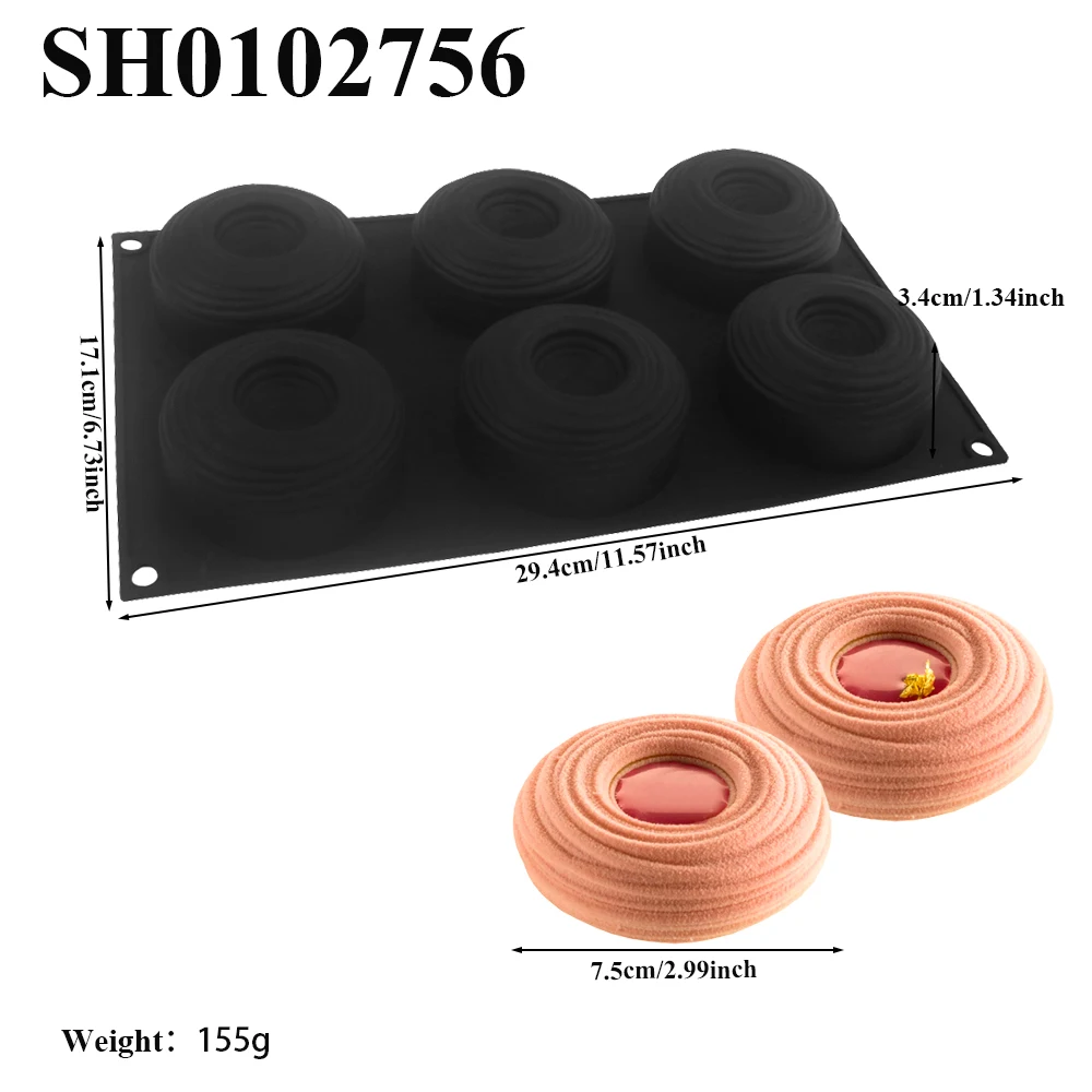 موس كعكة قوالب السيليكون الربط على شكل قلب محكم ال...