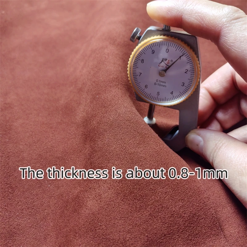 0.8/1mm 브릭 레드 캐시미어. 첫 번째 레이어 가죽. 진짜 가죽 원단. 내부용 수제 DIY. 전체 양가죽