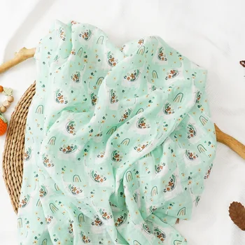 Coperte in mussola di cotone per neonati, asciugamano per neonati, coperta avvolgente per neonati