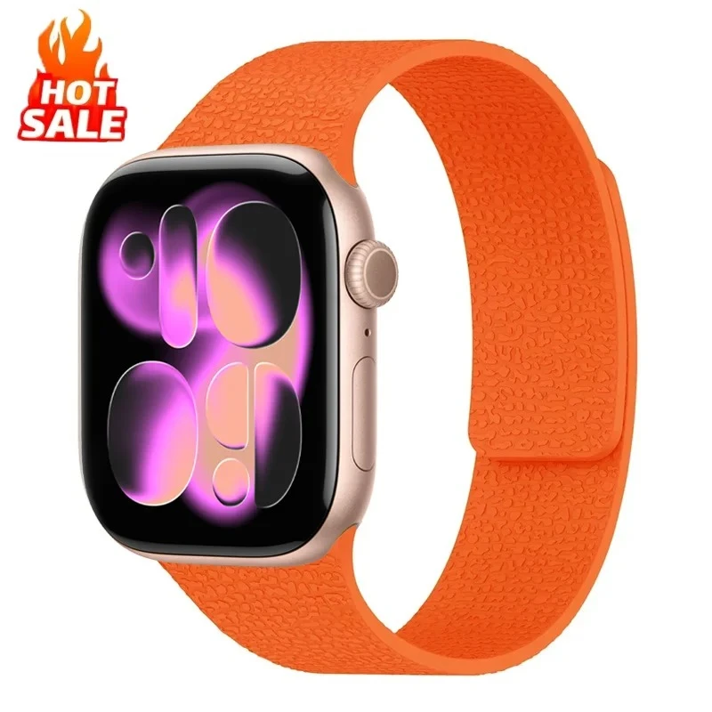 สายรัดข้อมือซิลิโคนยืดหยุ่นสำหรับ Apple Watch ทุกรุ่น