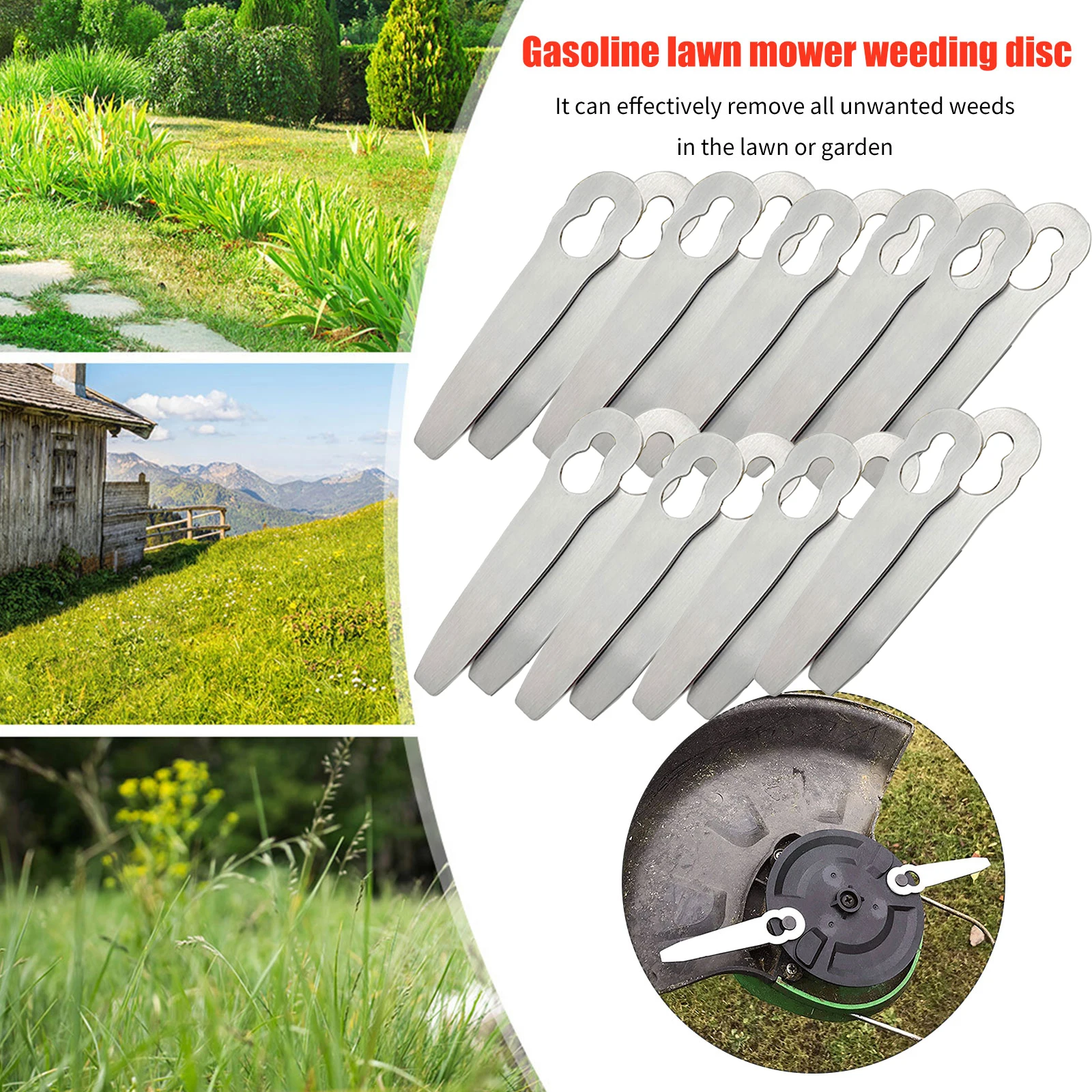 210pcsStainlessSteelReplacementBladesSpareKnivesforStihlFSA