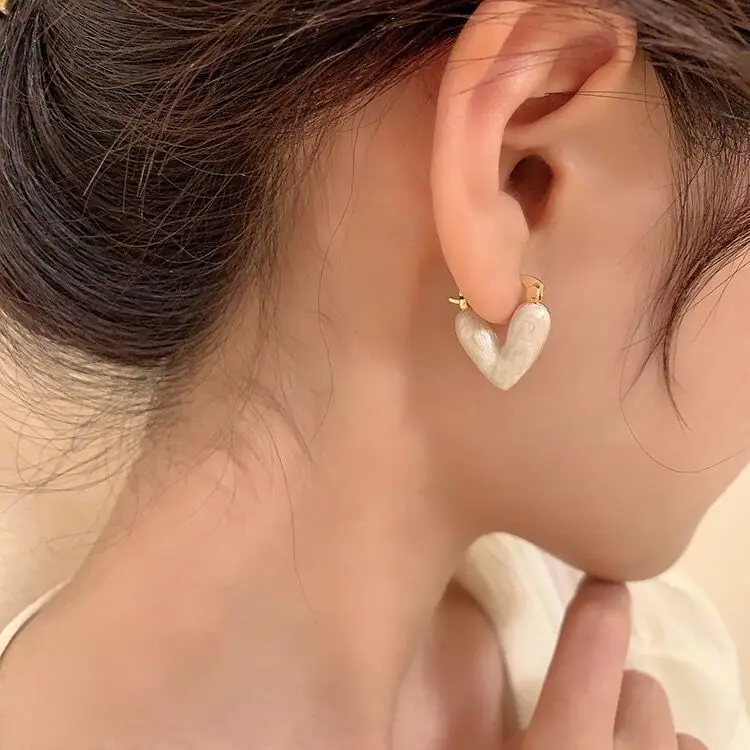 Bohemian Heart Shape Women earrings Korean New Luxury Fashion Party Wedding Pendant Earrings For Women Fashion Jewelry 2023 New