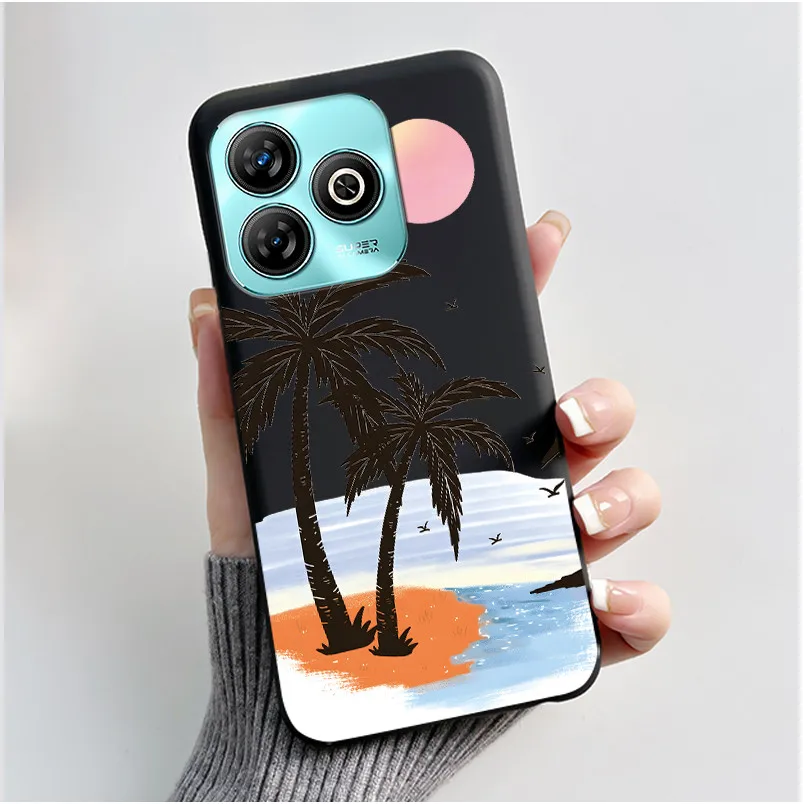 Aesthetic Cute Cat Black Shockproof Silicone Back Cover